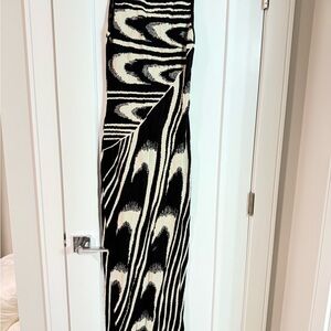 Black and White Patterned Maxi Dress